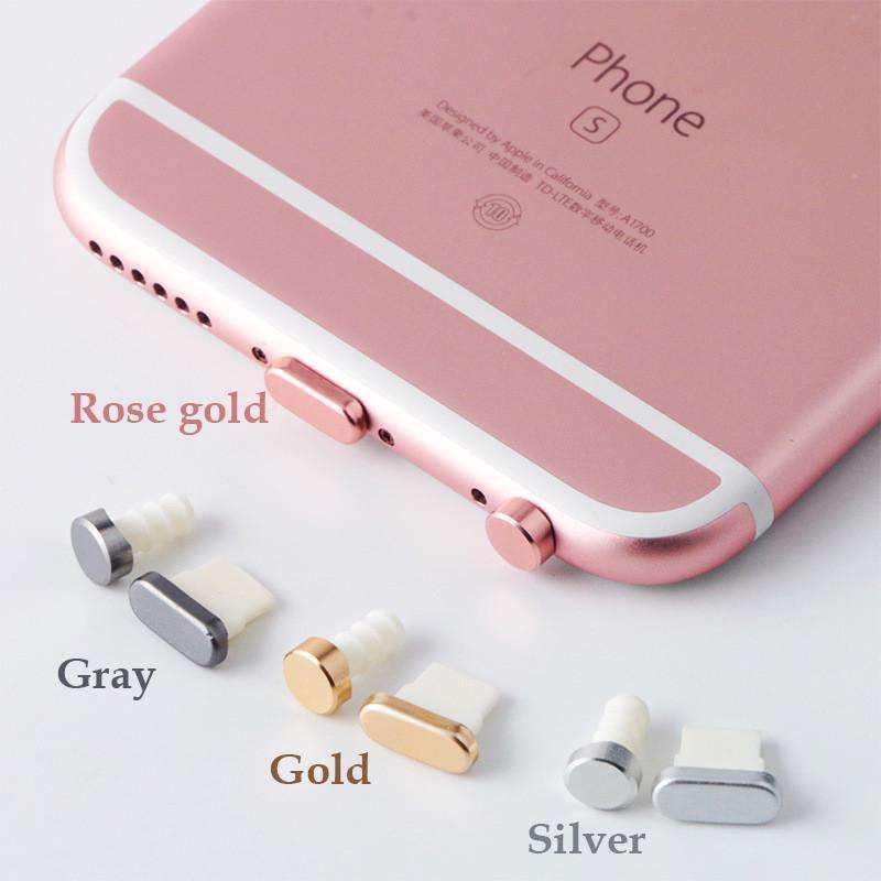4 in 1 Metal Alloy Earphone Jack Anti Dust Plug Ear Earphone Cap for iPhone