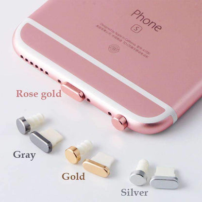 4 in 1 Metal Alloy Earphone Jack Anti Dust Plug Ear Earphone Cap for iPhone