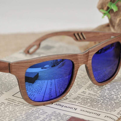 BOBO BIRD Vintage Wooden Polarized Sunglasses