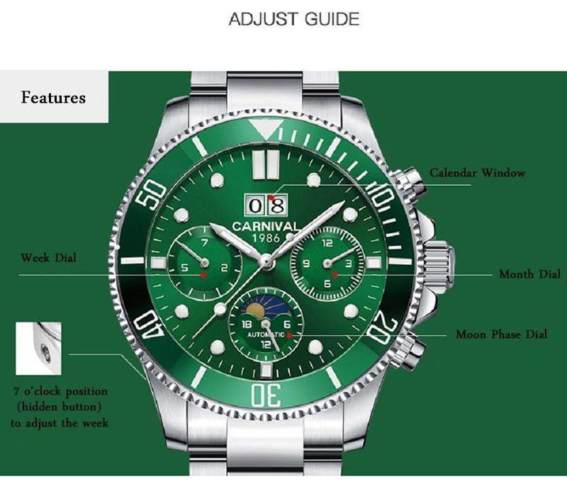 Mechanical Men Top Luxury Brand Carnival Watch