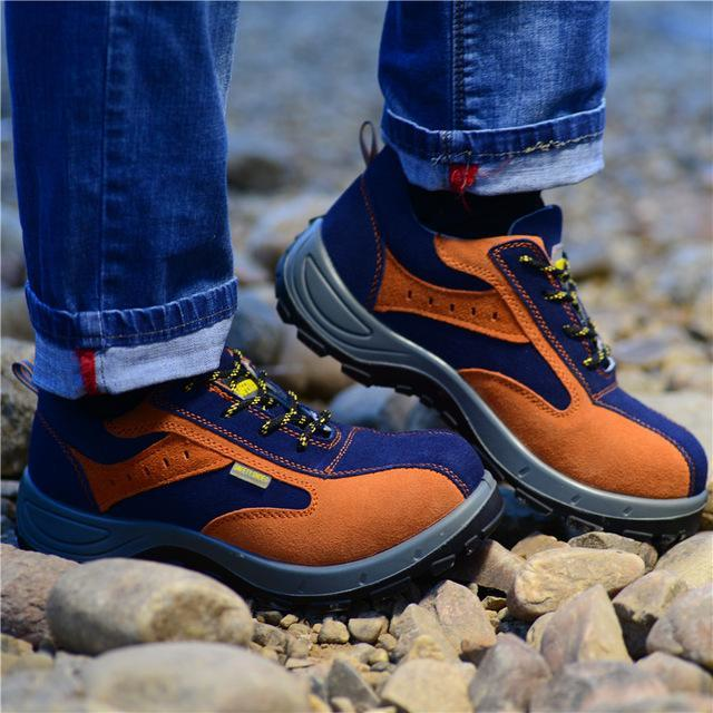 Mens Steel Toe Work Shoes with Anti Skid and Puncture Proof Surface