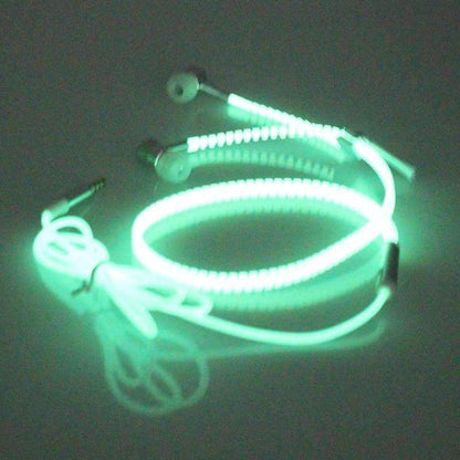 Glow In The Dark Metal Earphones Earbuds With Mic