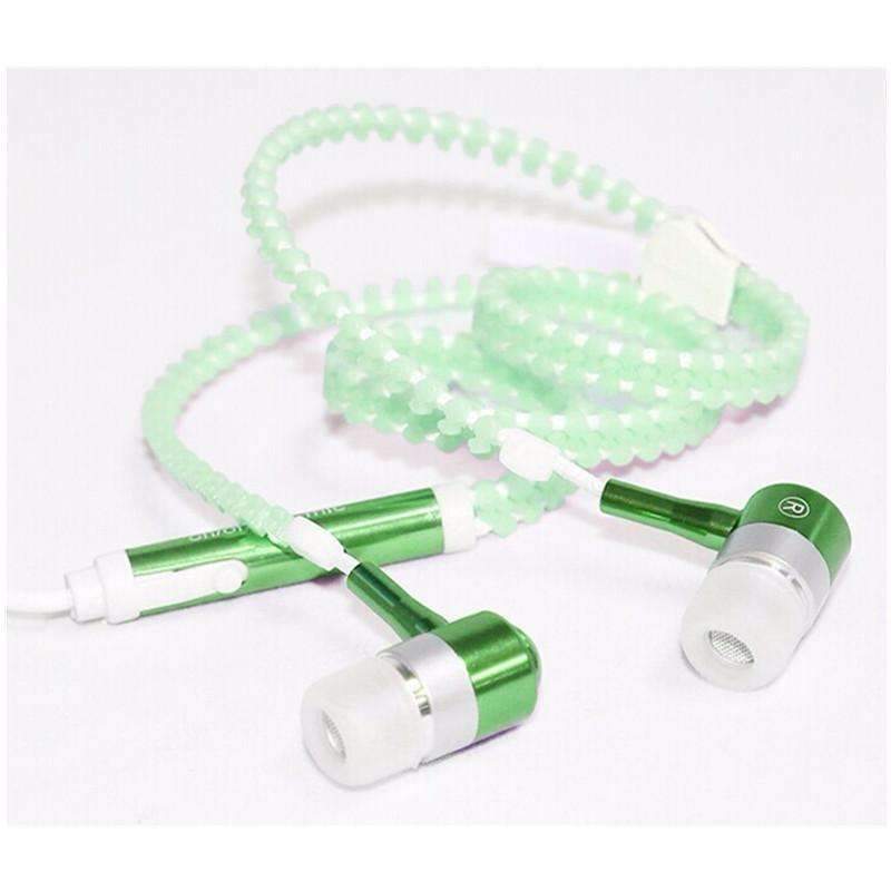 Glow In The Dark Metal Earphones Earbuds With Mic