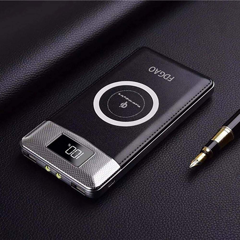 FDGAO Real 10000mAh Qi Wireless Power Bank Charger