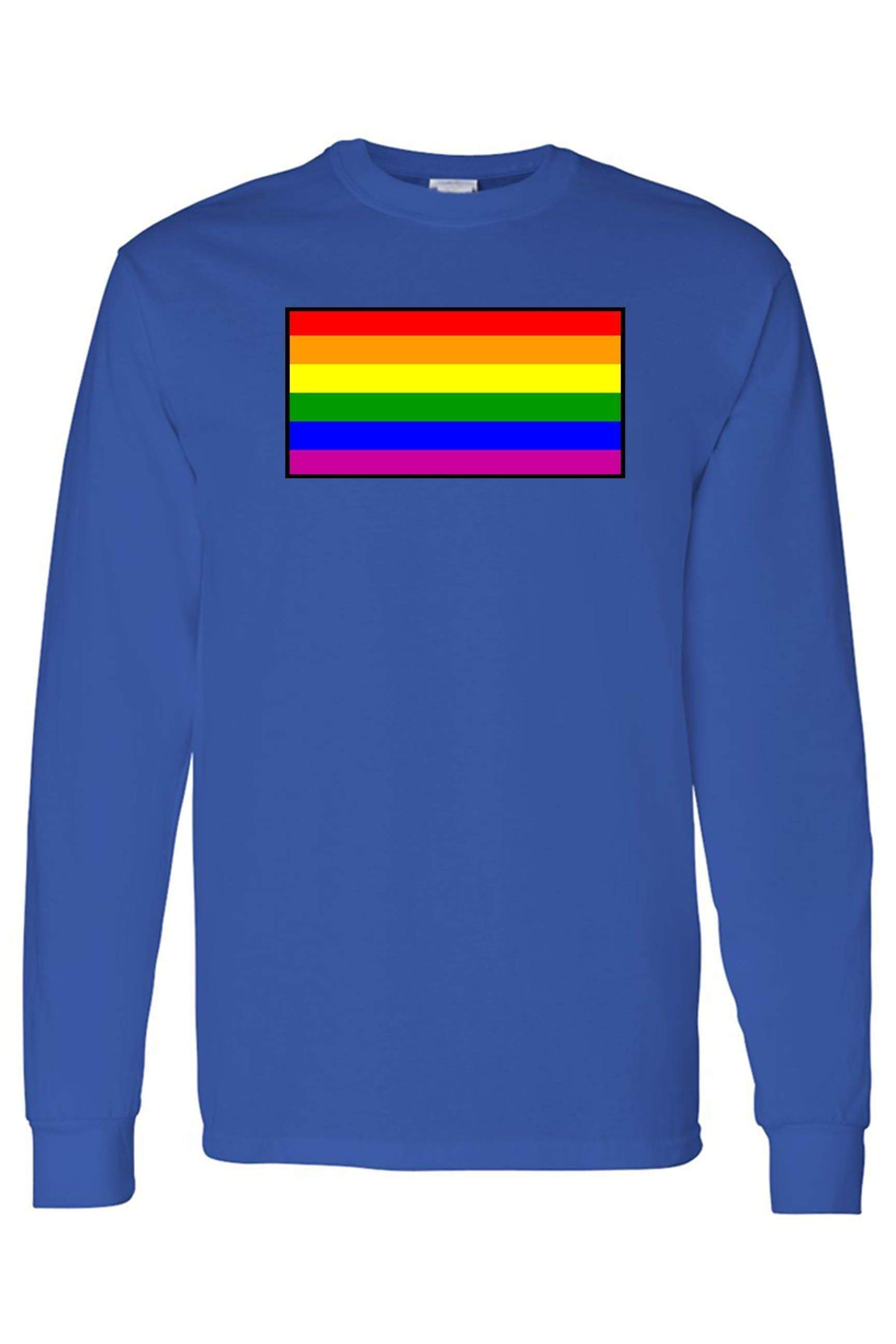 Unisex Long Sleeve Shirt Gay Pride Rainbow Flag