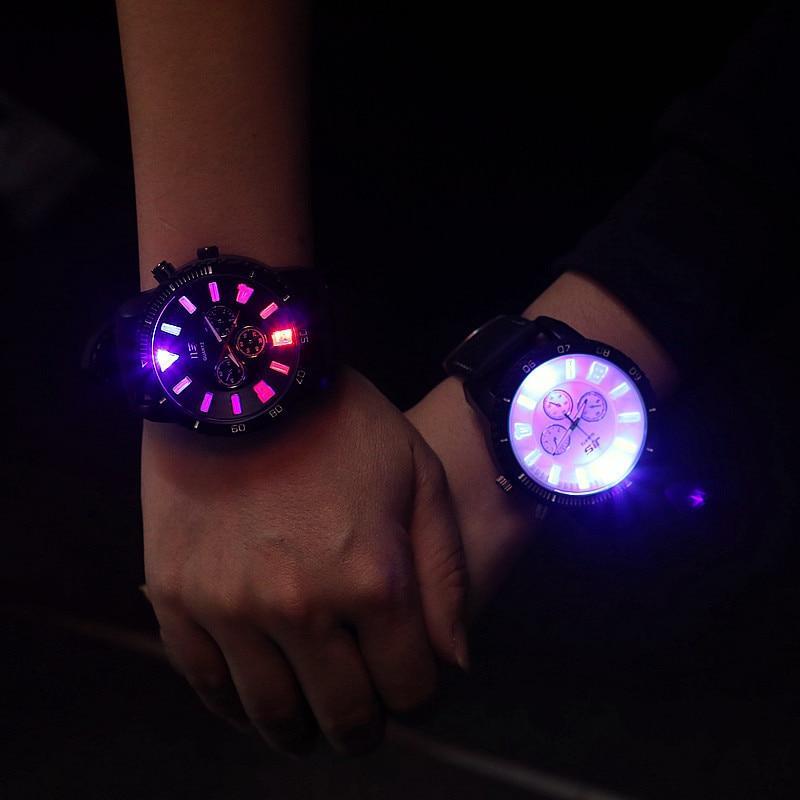 Cool Smartwatch Fashion Creative Men Women Watches Luxury Quartz Male Female Illuminate Wristwatch Light Flash Clock