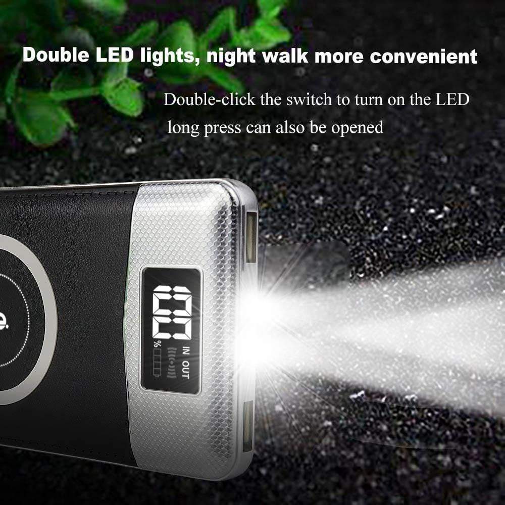 FDGAO Real 10000mAh Qi Wireless Power Bank Charger