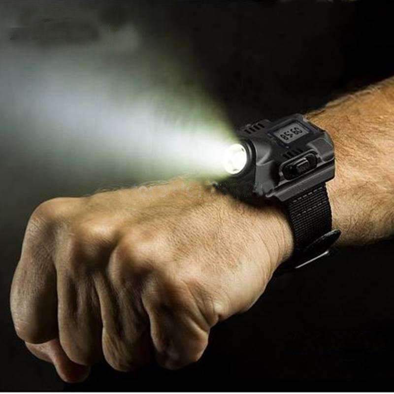 LED Flashlight Watch - LED Wrist Light Rechargeable Waterproof Lamps for Outdoor