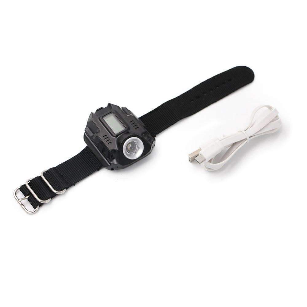 LED Flashlight Watch - LED Wrist Light Rechargeable Waterproof Lamps for Outdoor