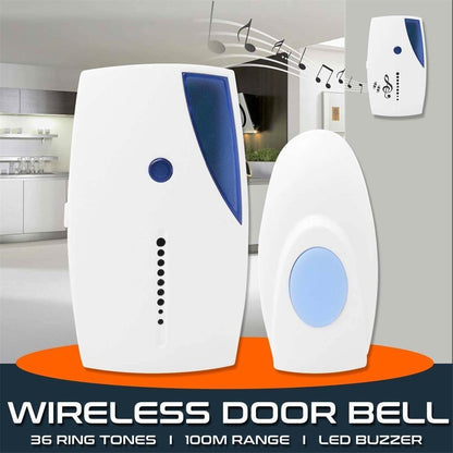 NEW Wireless Door Bell 36 CHIME Home Cordless Portable 100M Range Digital Doorbell Waterproof High Quality