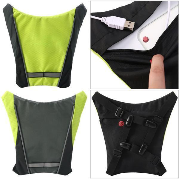 Turn Signal Cycling Reflective Safety LED Vest Cyclist Outdoor Waterproof