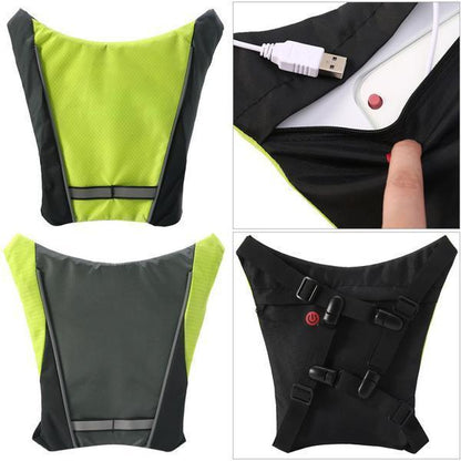 Turn Signal Cycling Reflective Safety LED Vest Cyclist Outdoor Waterproof