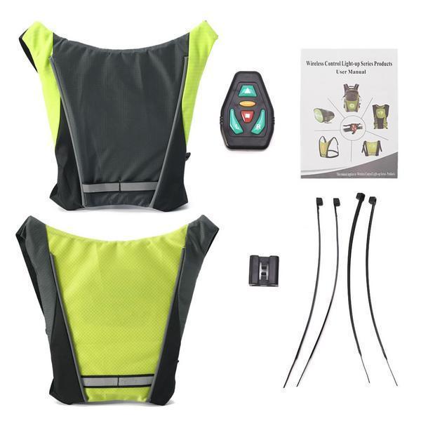 Turn Signal Cycling Reflective Safety LED Vest Cyclist Outdoor Waterproof