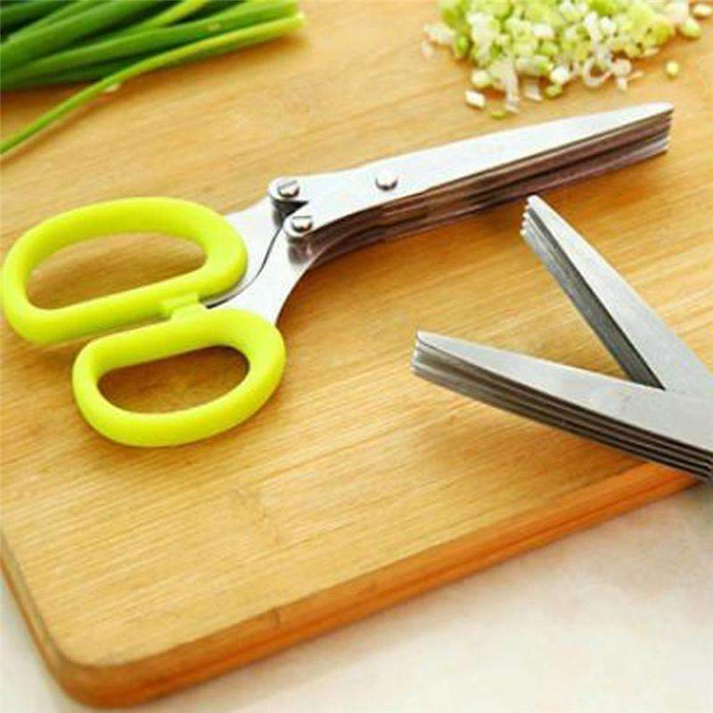 Scissors Kitchen Tool - Multipurpose Kitchen Shears with 5 Stainless Steel Blades