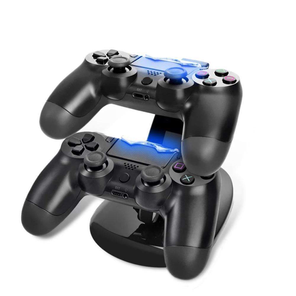 LED Dual USB Charger Charging Sony Playstation 4