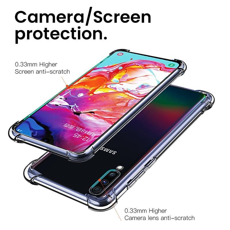 s Shockproof TPU Case For Samsung A50 A70 A40 A30 A20 A10 Transparent Case For Samsung Note 10 9 8 Galaxy S10 S9 S8 Plus M30