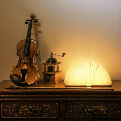 Wood Book LED Lamp