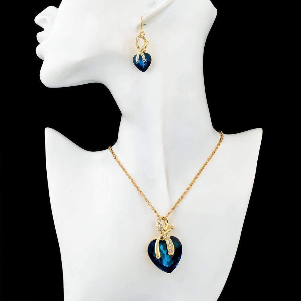 Crystal Jewelry Love Set - Perfect Bridal Wedding Accessories