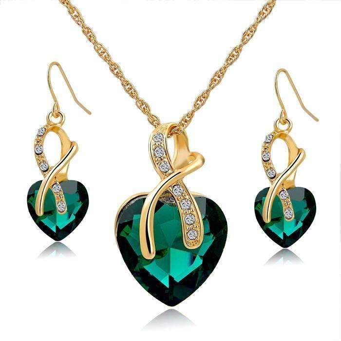 Crystal Jewelry Love Set - Perfect Bridal Wedding Accessories