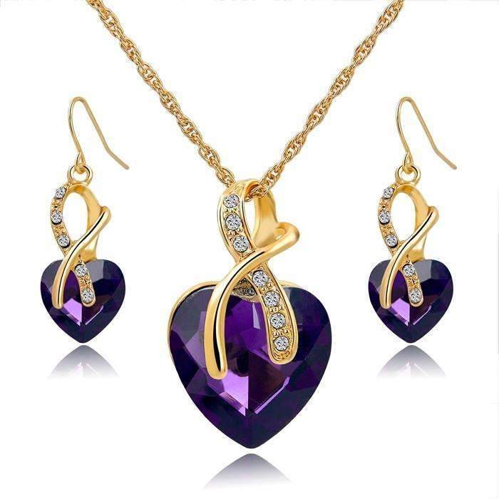 Crystal Jewelry Love Set - Perfect Bridal Wedding Accessories