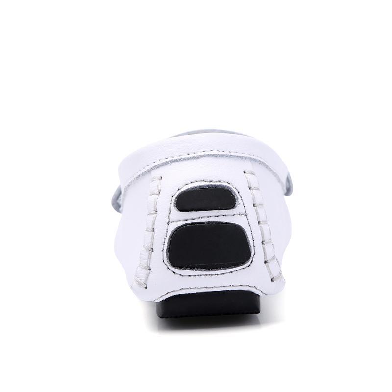 Women genuine leather ballet flats shoes