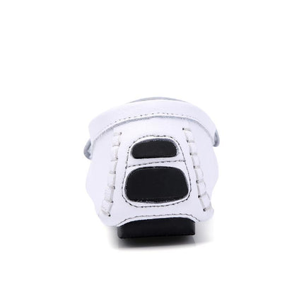 Women genuine leather ballet flats shoes