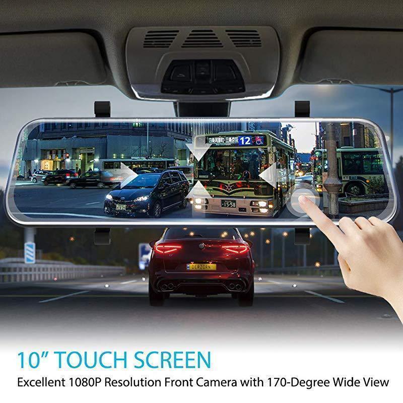 LCD Mirror w/ Front & Rear Camera