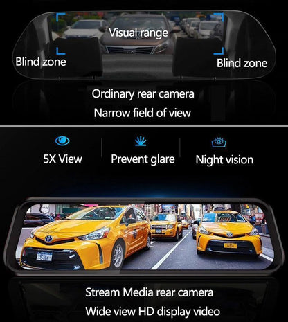 LCD Mirror w/ Front & Rear Camera