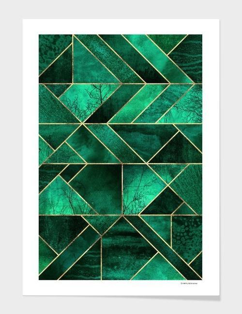 Abstract Nature - Emerald Green  Frame