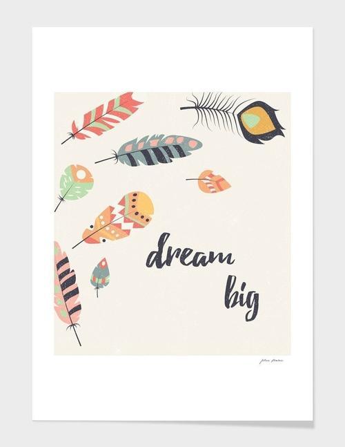 Dream big tribal feathers Frame