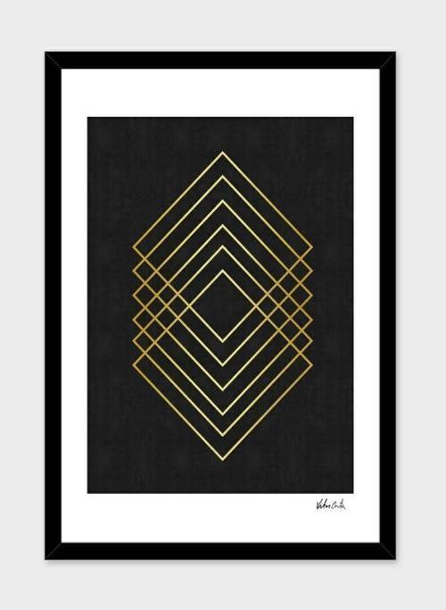 Minimalist and golden art I  Frame