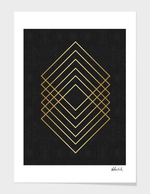 Minimalist and golden art I  Frame