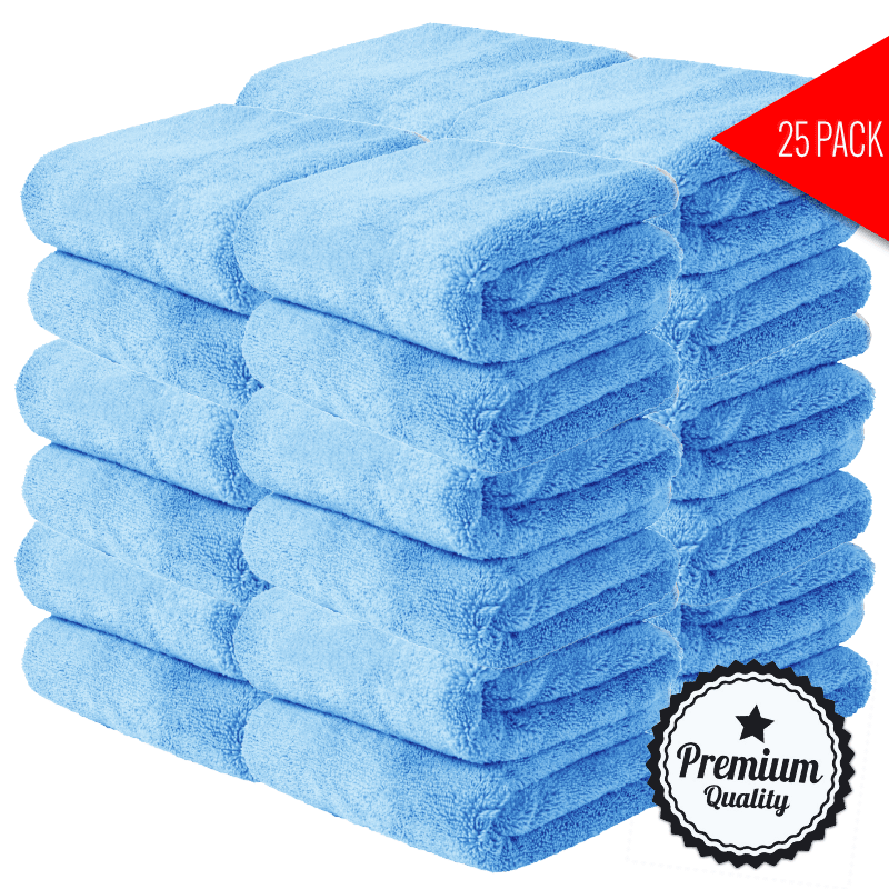 PREMIUM QUALITY MICROFIBER TOWELS - PACKS (400 GSM)