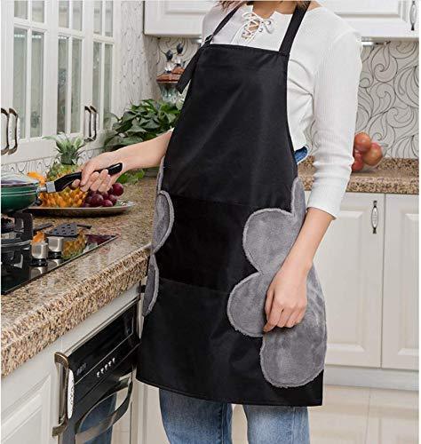 Kitchen Apron with Hand Wipers