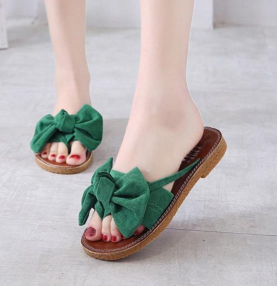 new Flat outdoor slippers Sandals foot ring straps beaded Roman sandals