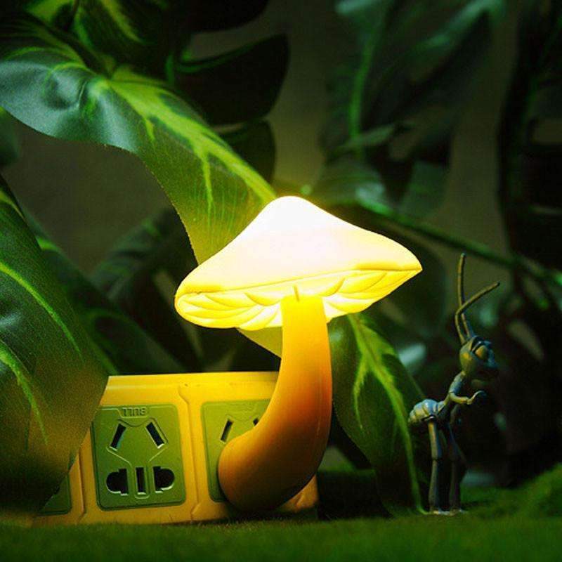 Mushroom LED Night Lamp Wall Socket