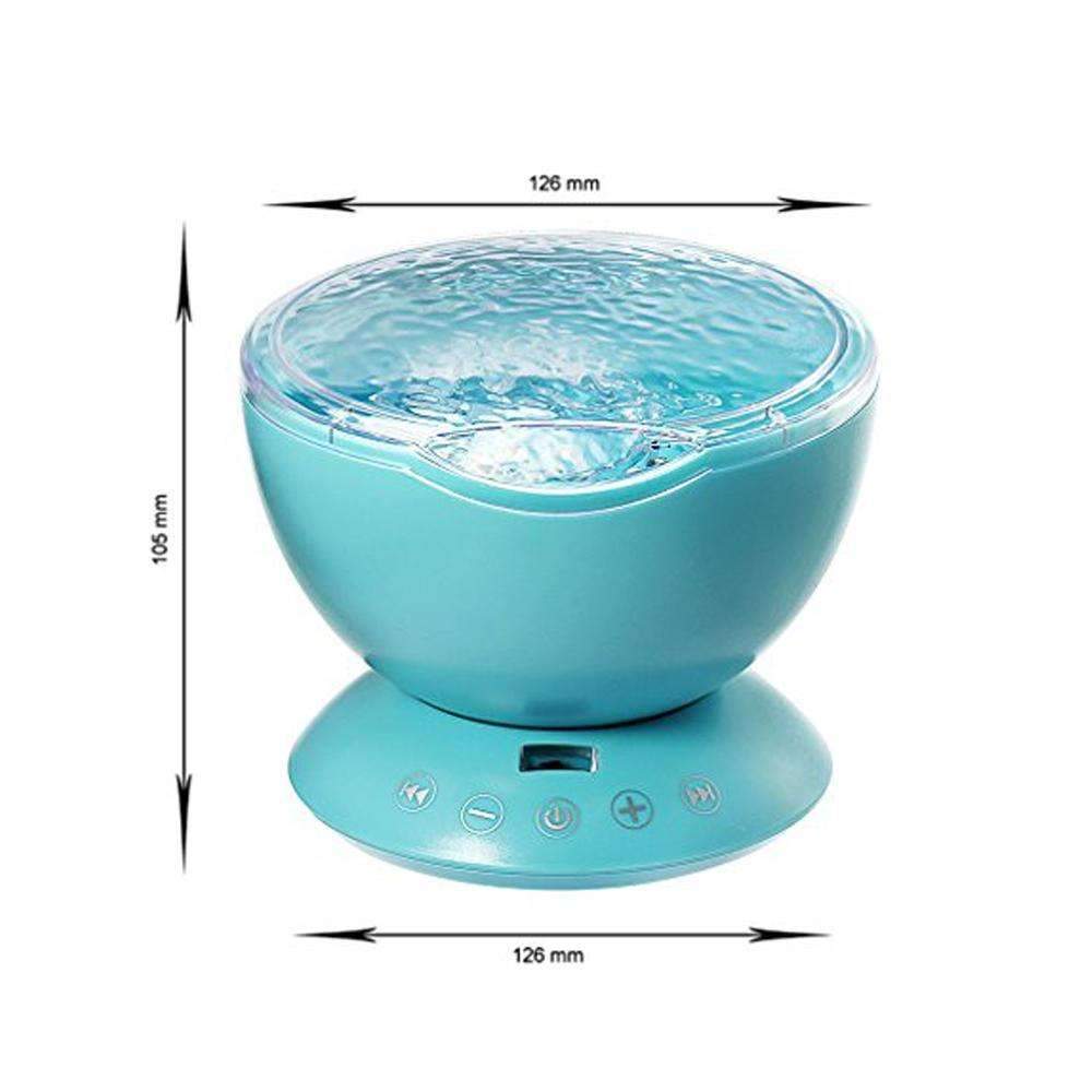 Ocean Wave Projector - Night Light Show Projection Built-in Soft Music Player Remote Control