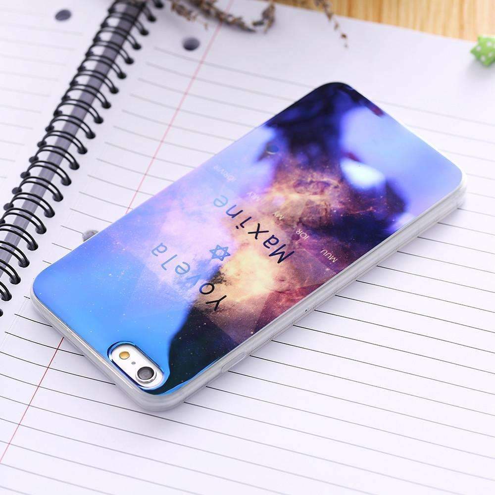 Blue Ray Light Phone Case - Modern Transparent iPhone Case