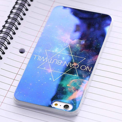 Blue Ray Light Phone Case - Modern Transparent iPhone Case