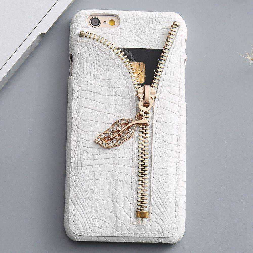 Crocodile Pattern Cases Capa With Card Slot Shell For iPhone