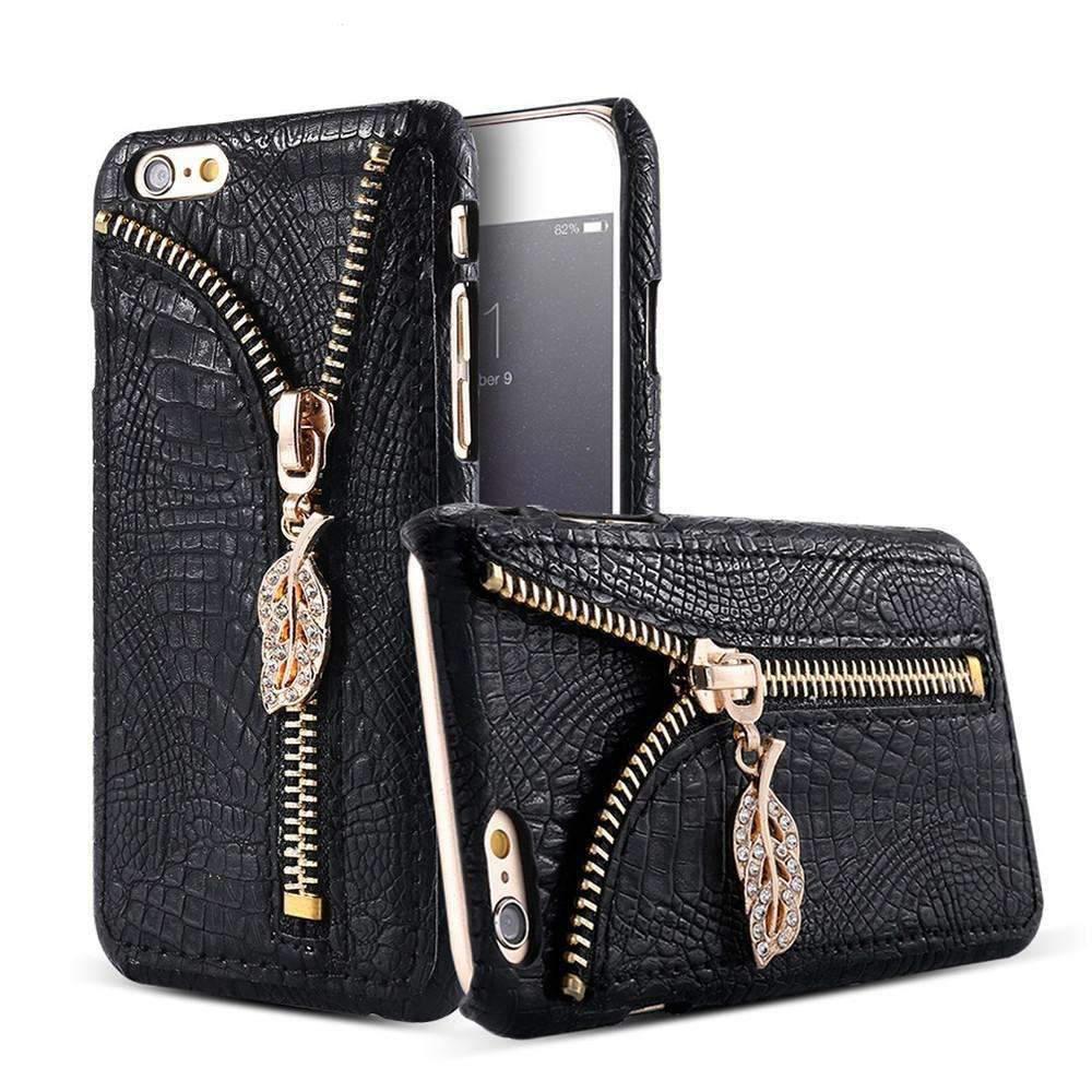 Crocodile Pattern Cases Capa With Card Slot Shell For iPhone
