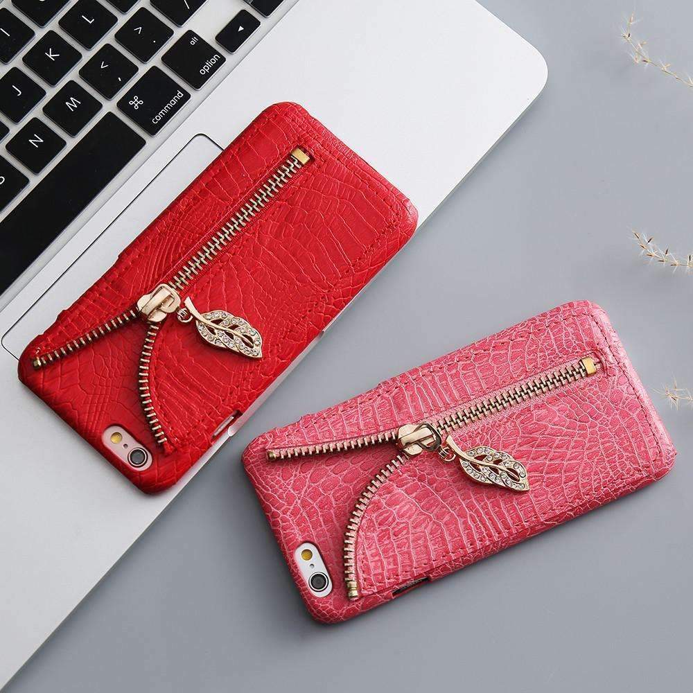 Crocodile Pattern Cases Capa With Card Slot Shell For iPhone