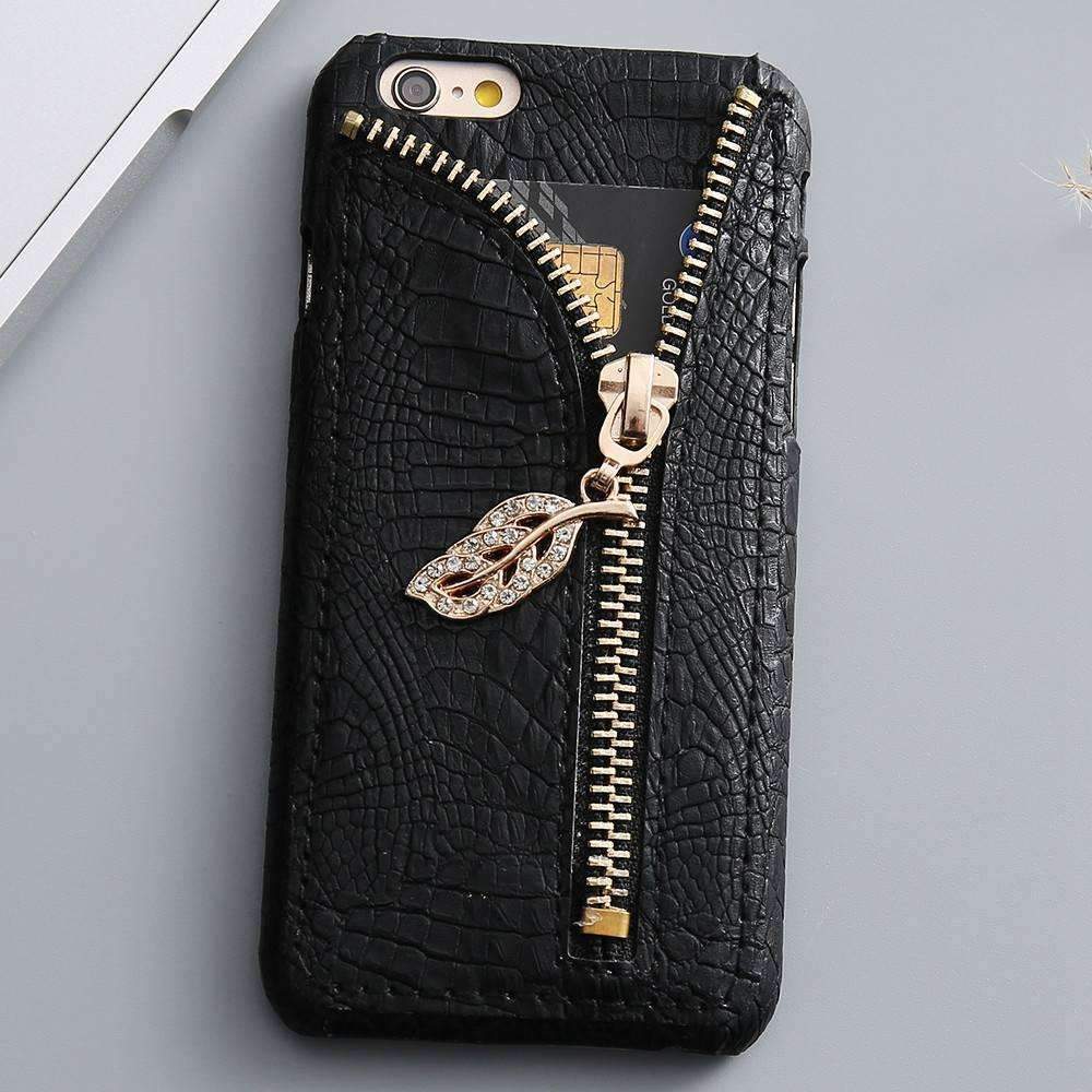 Crocodile Pattern Cases Capa With Card Slot Shell For iPhone