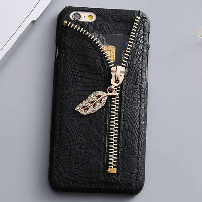 Crocodile Pattern Cases Capa With Card Slot Shell For iPhone