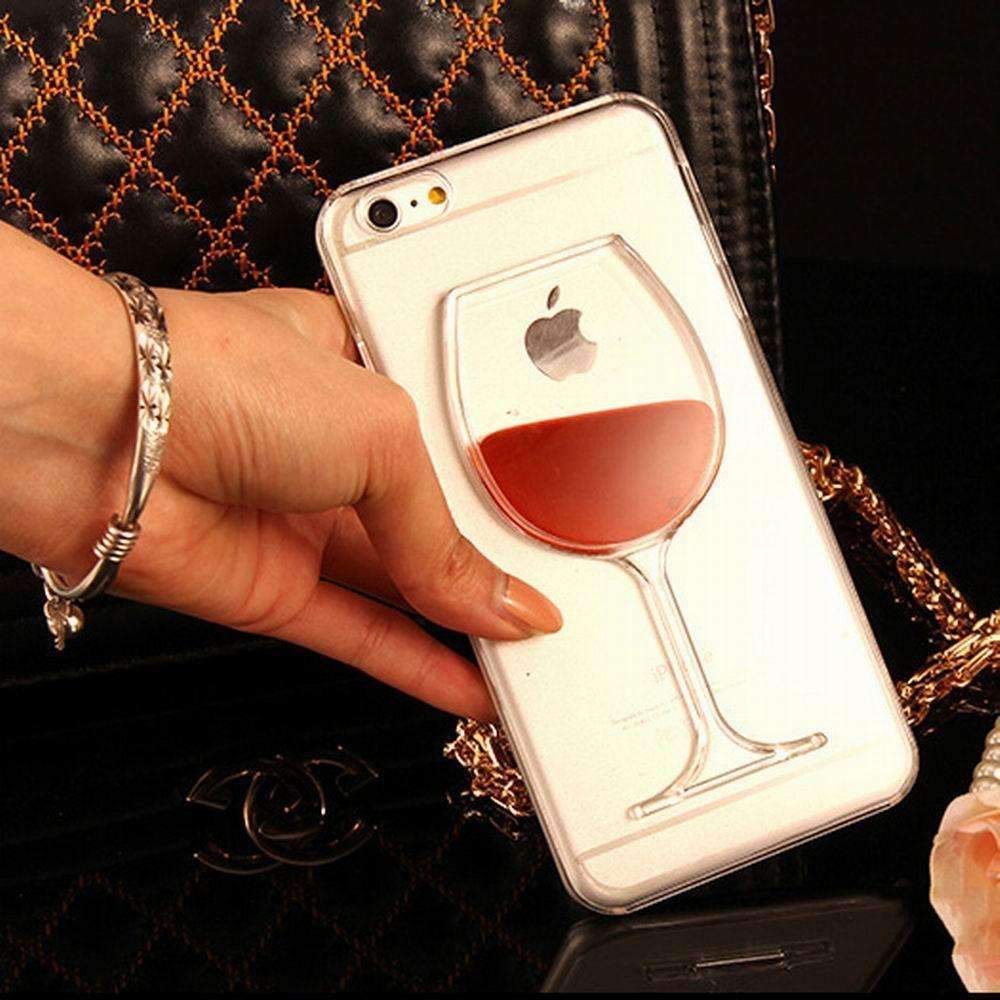 Red Wine Transparent Phone Case For iPhone 7 | 7 Plus