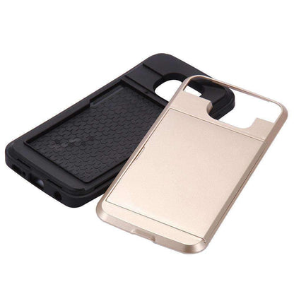 Slide Credit Card Slot Case For iPhone