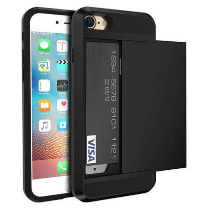 Slide Credit Card Slot Case For iPhone