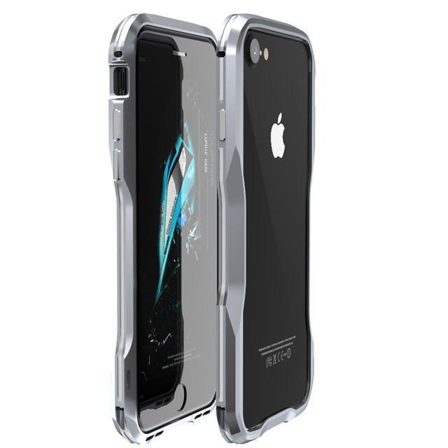 New Metal Shockproof Premium Frame Case w/ Sound Chamber - Aluminum Frame for iPhone 7 8 X XS XR Series