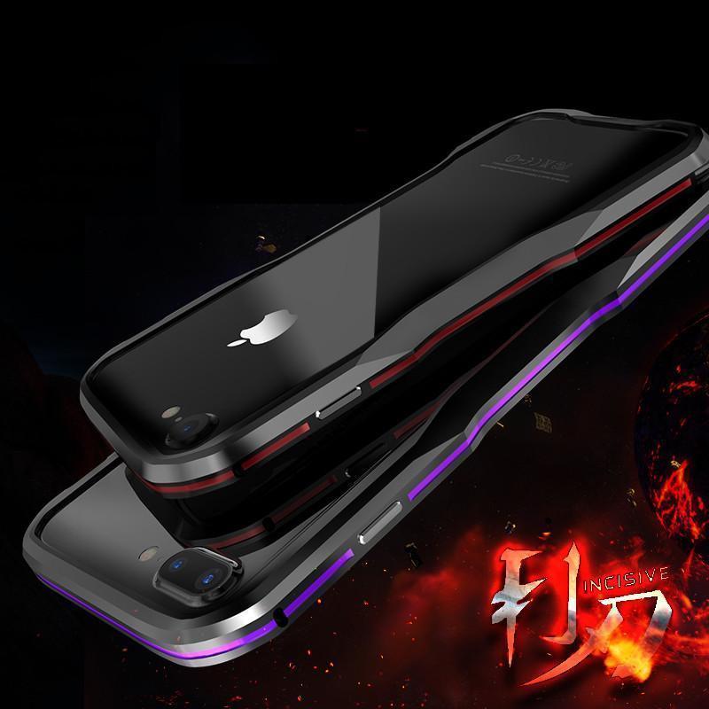 New Metal Shockproof Premium Frame Case w/ Sound Chamber - Aluminum Frame for iPhone 7 8 X XS XR Series