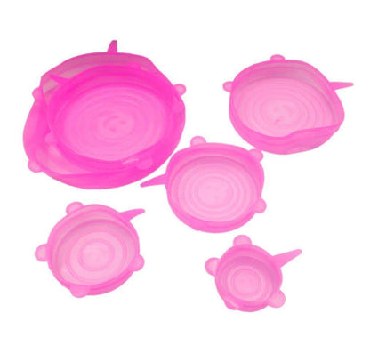 Air Tight Silicone Food Safety Lids (Set of 6)